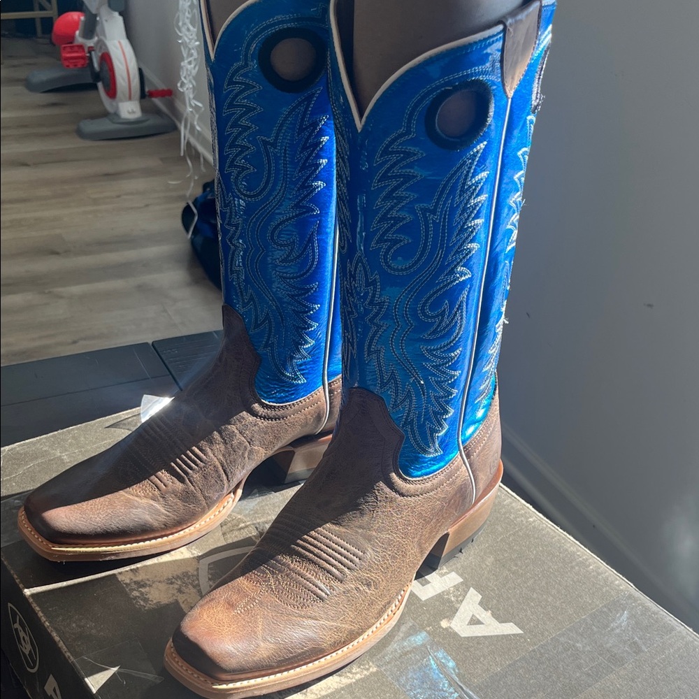 Ariat Blue and Brown Western Boots